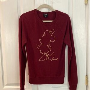Disney Women's Maroon Sweatshirt Size S